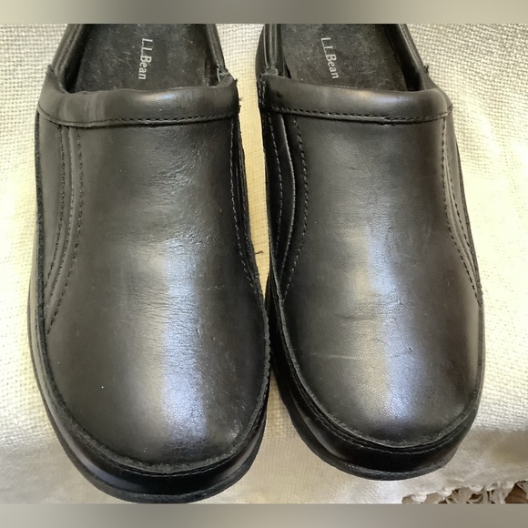 L.L. Bean Moc Mule Slide Shoe-Black Leather-8.5 Medium-Very Good Condition - Picture 10 of 13